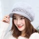 Rabbit Fur Knitted Wool Bucket Hat